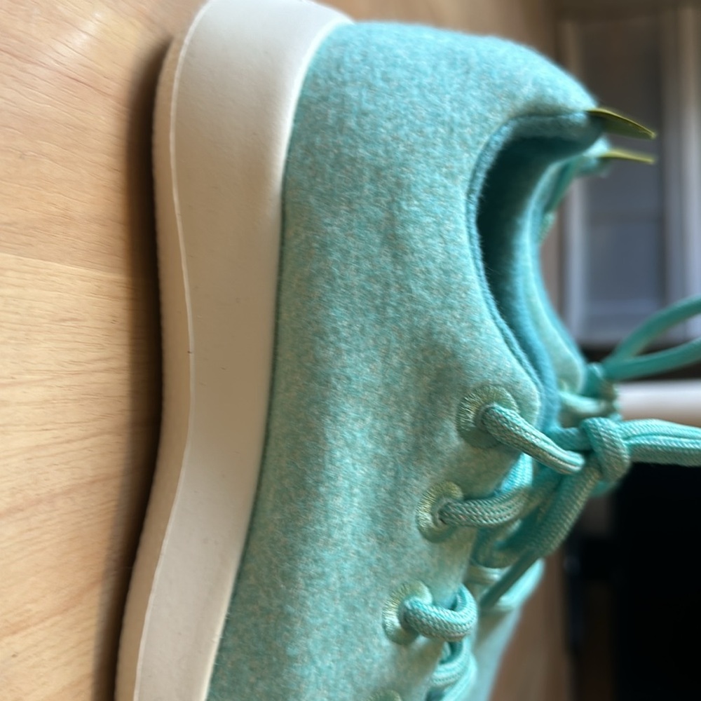 All birds sneakers. Wool runner. Never been used. Light teal-ish in color. - Picture 2 of 6